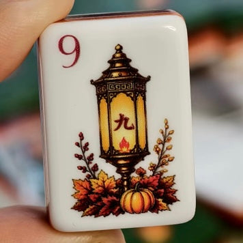 Harvest Collection lantern Crak mahjong tile close-up
