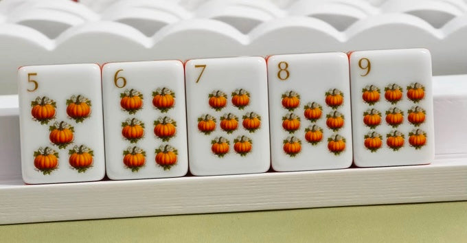 Harvest Collection pumpkin Dot mahjong tiles