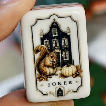 Harvest Collection squirrel Joker mahjong tile close-up